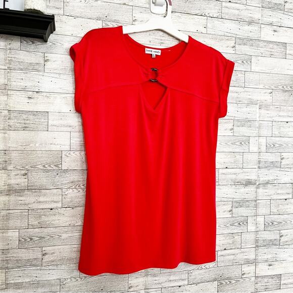 THYME & HONEY O-Ring Cutout Neck Casual Blouse - Tee, L, NWOT! - Picture 6 of 10